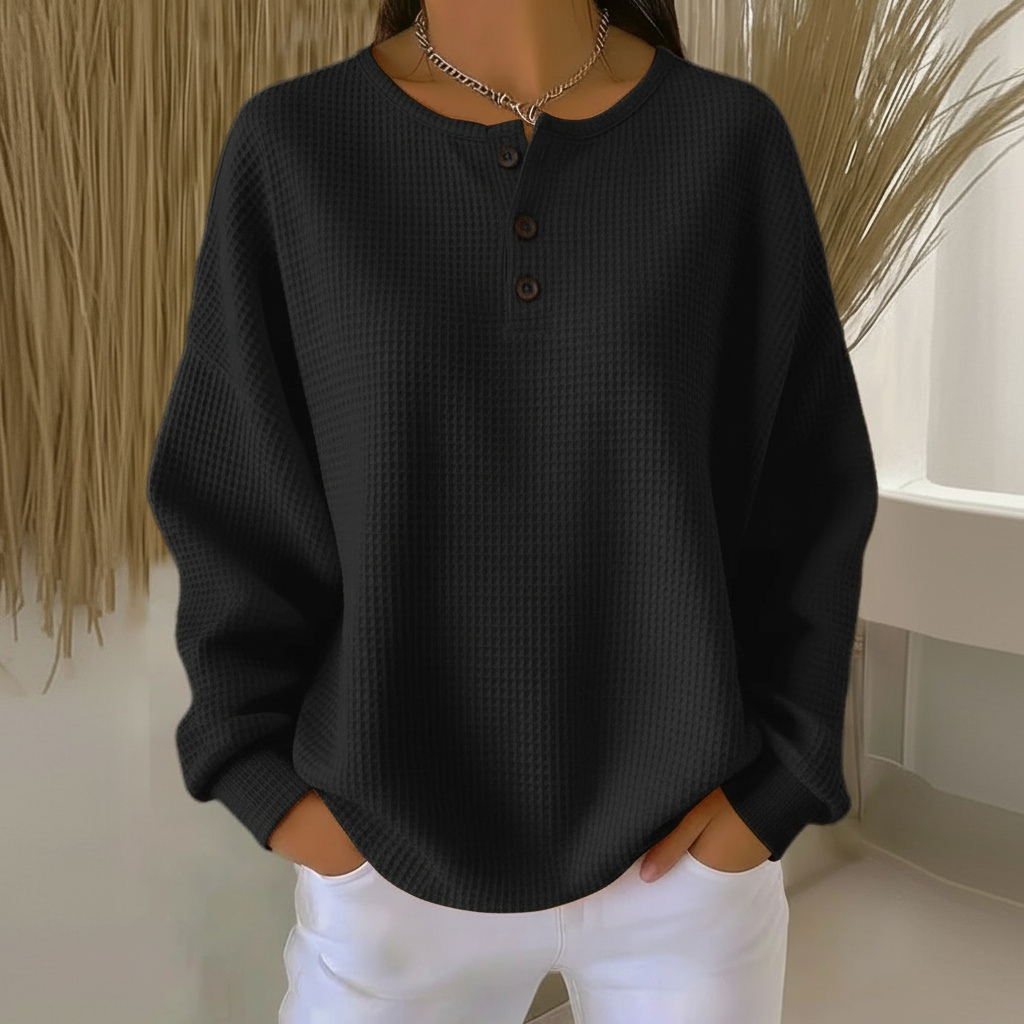 Amy | Snug Waffle Sweater