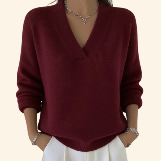 Reagan | Plush Blouse V-Neck