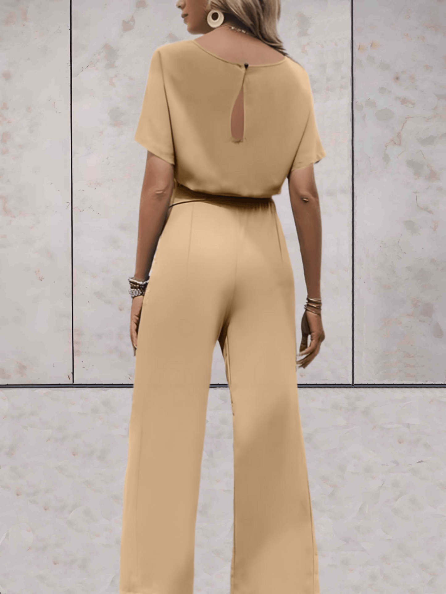 Kelsey | Women's Two Piece Set Short-Sleeved Top Wide-Leg Pants
