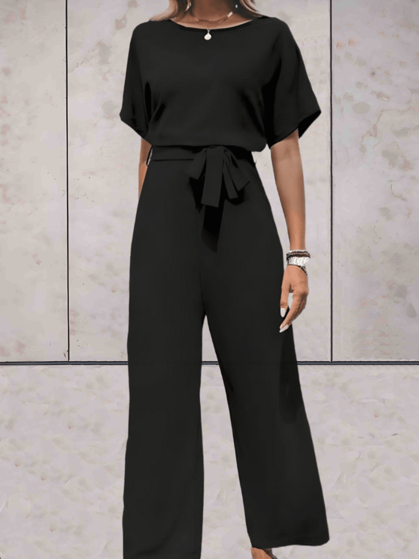 Kelsey | Women's Two Piece Set Short-Sleeved Top Wide-Leg Pants