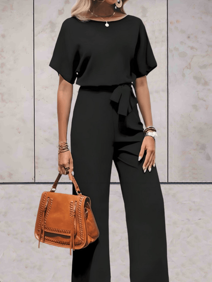 Kelsey | Women's Two Piece Set Short-Sleeved Top Wide-Leg Pants