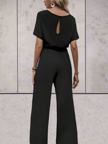Kelsey | Women's Two Piece Set Short-Sleeved Top Wide-Leg Pants