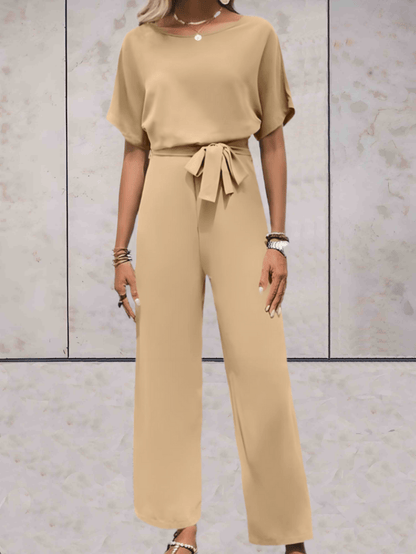 Kelsey | Women's Two Piece Set Short-Sleeved Top Wide-Leg Pants