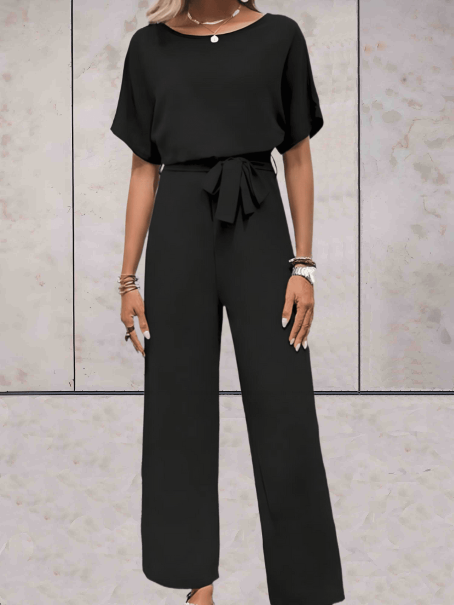 Kelsey | Women's Two Piece Set Short-Sleeved Top Wide-Leg Pants