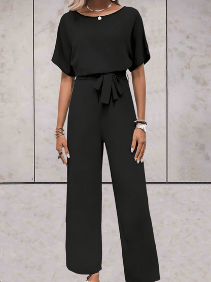 Kelsey | Women's Two Piece Set Short-Sleeved Top Wide-Leg Pants
