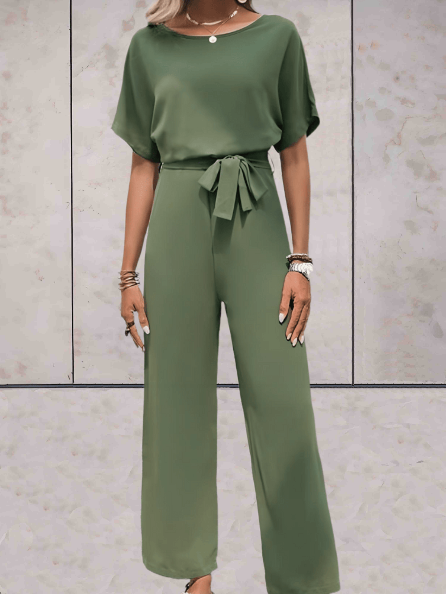 Kelsey | Women's Two Piece Set Short-Sleeved Top Wide-Leg Pants
