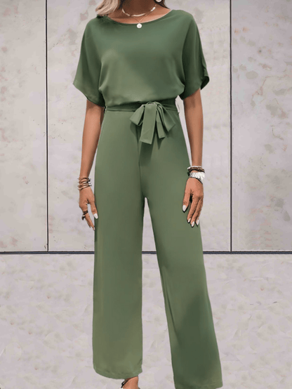 Kelsey | Women's Two Piece Set Short-Sleeved Top Wide-Leg Pants