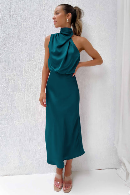 Lacey | Refined Halter Evening Dress