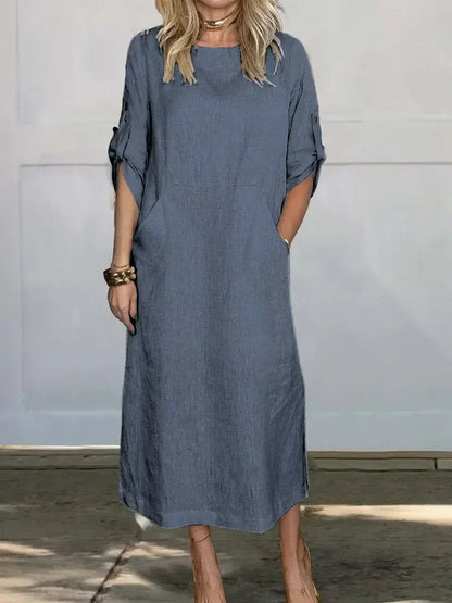 Adalynn | Women's A-Line Loose Fit Draped Dress Evening