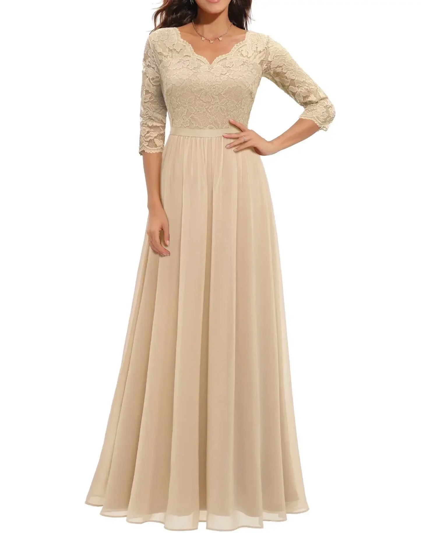 Danielle | Women’s Refined Lace Long Dress