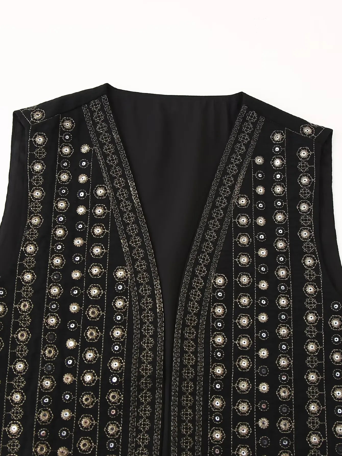 Christy | Sequin Pattern Boho Vest