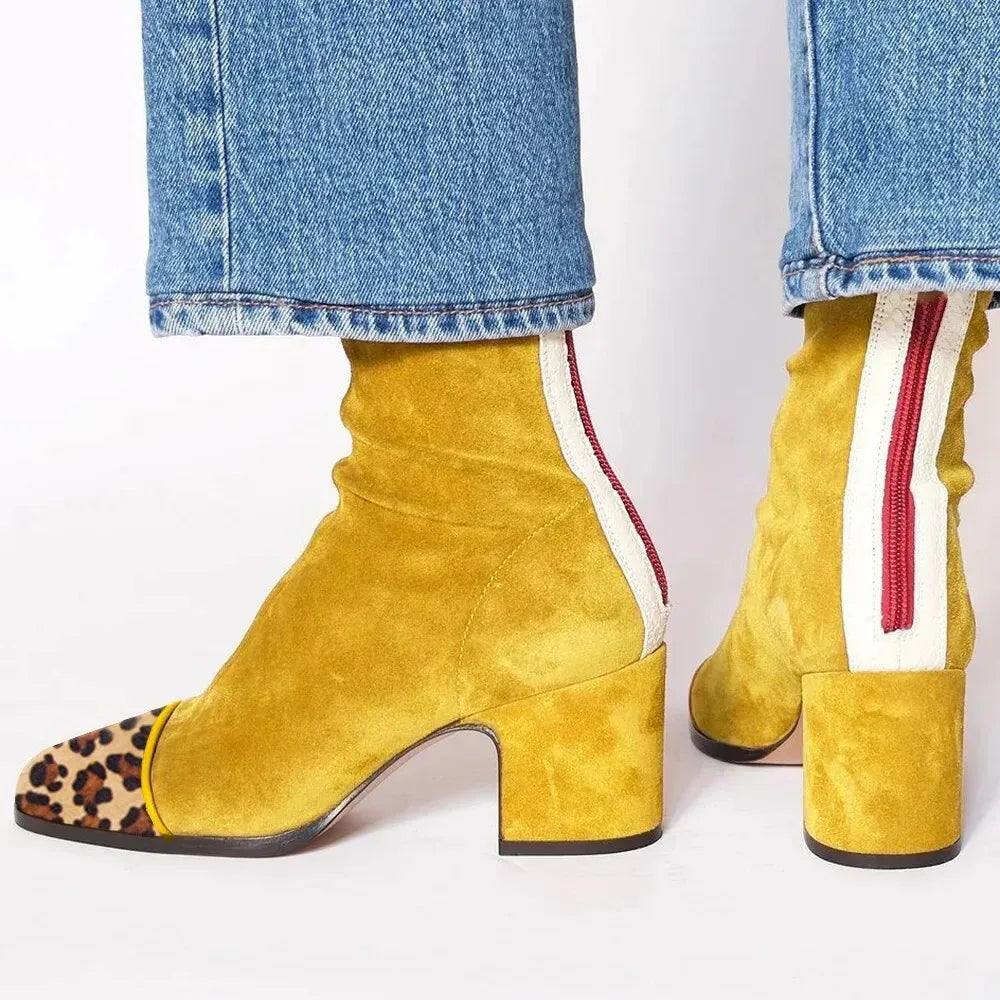 Brenda | Square toe heeled boots