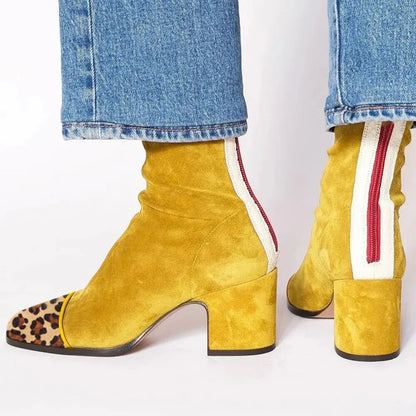 Brenda | Square toe heeled boots