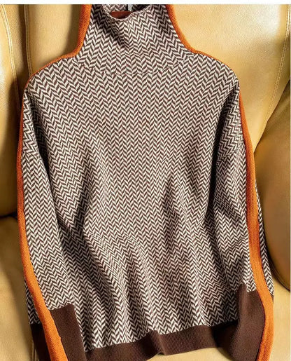 Trinity | Herringbone Premium Turtleneck