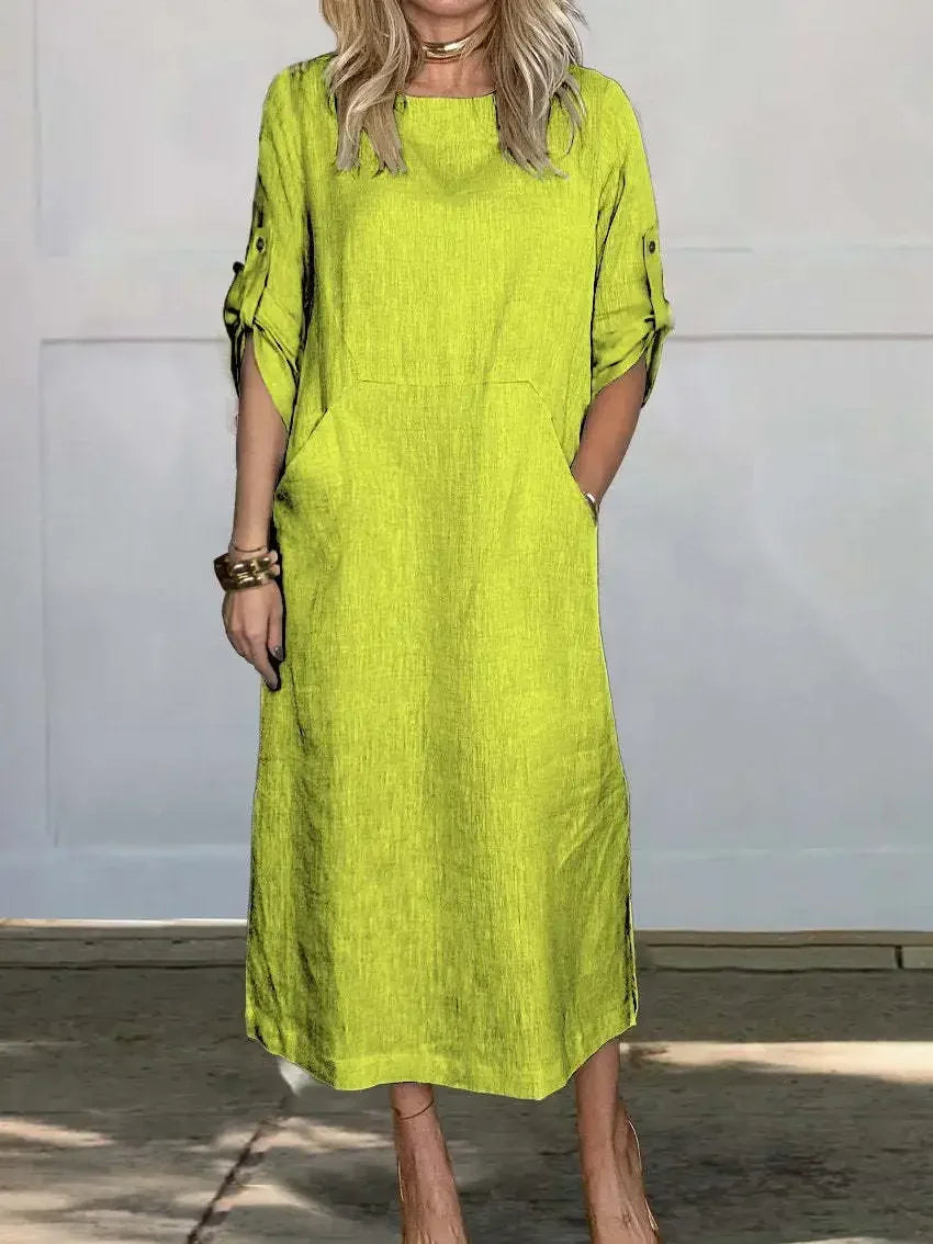 Adalynn | Women's A-Line Loose Fit Draped Dress Evening