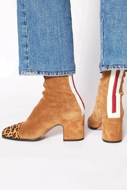 Brenda | Square toe heeled boots