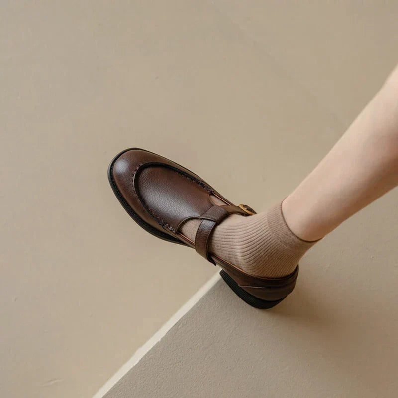 Hailey | Women's Vintage T-Strap Mary Jane Shoes Round Toe Low Heel