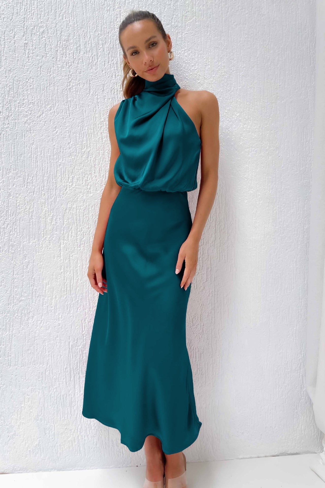 Lacey | Refined Halter Evening Dress