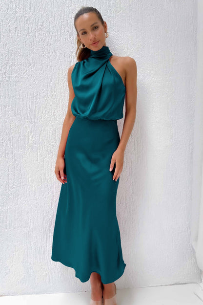 Lacey | Refined Halter Evening Dress