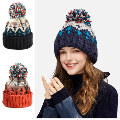 Deborah | Snug Snowflake Pom Beanie