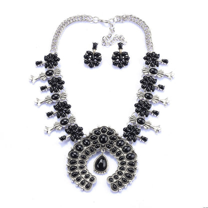 Susan | Southwest Turquoise Blossom Necklace Set