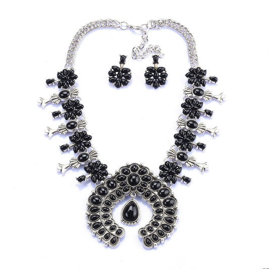 Susan | Southwest Turquoise Blossom Necklace Set