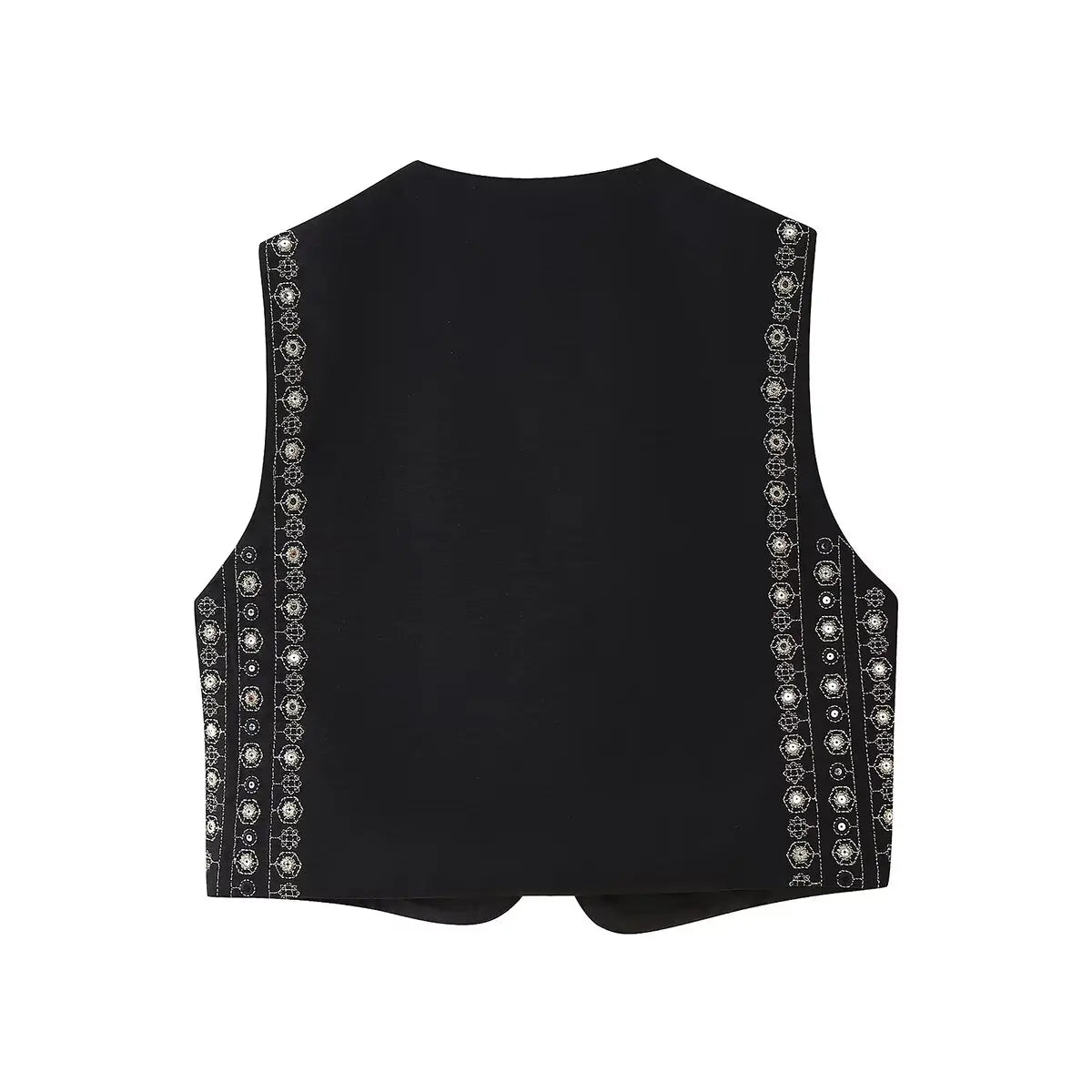 Christy | Sequin Pattern Boho Vest