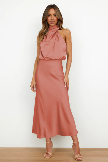 Lacey | Refined Halter Evening Dress