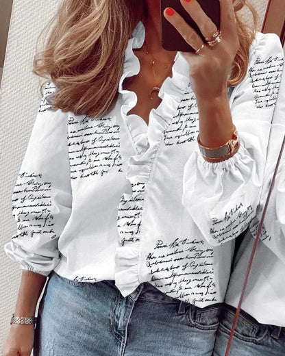 Lydia | Feminine Blouse with Whimsical Ruffles