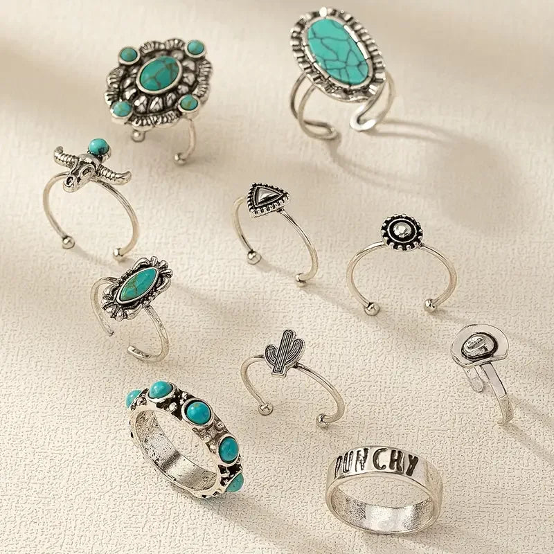Danielle | 10-Piece Western Ring Set