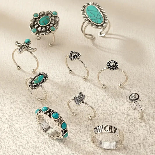 Danielle | 10-Piece Western Ring Set