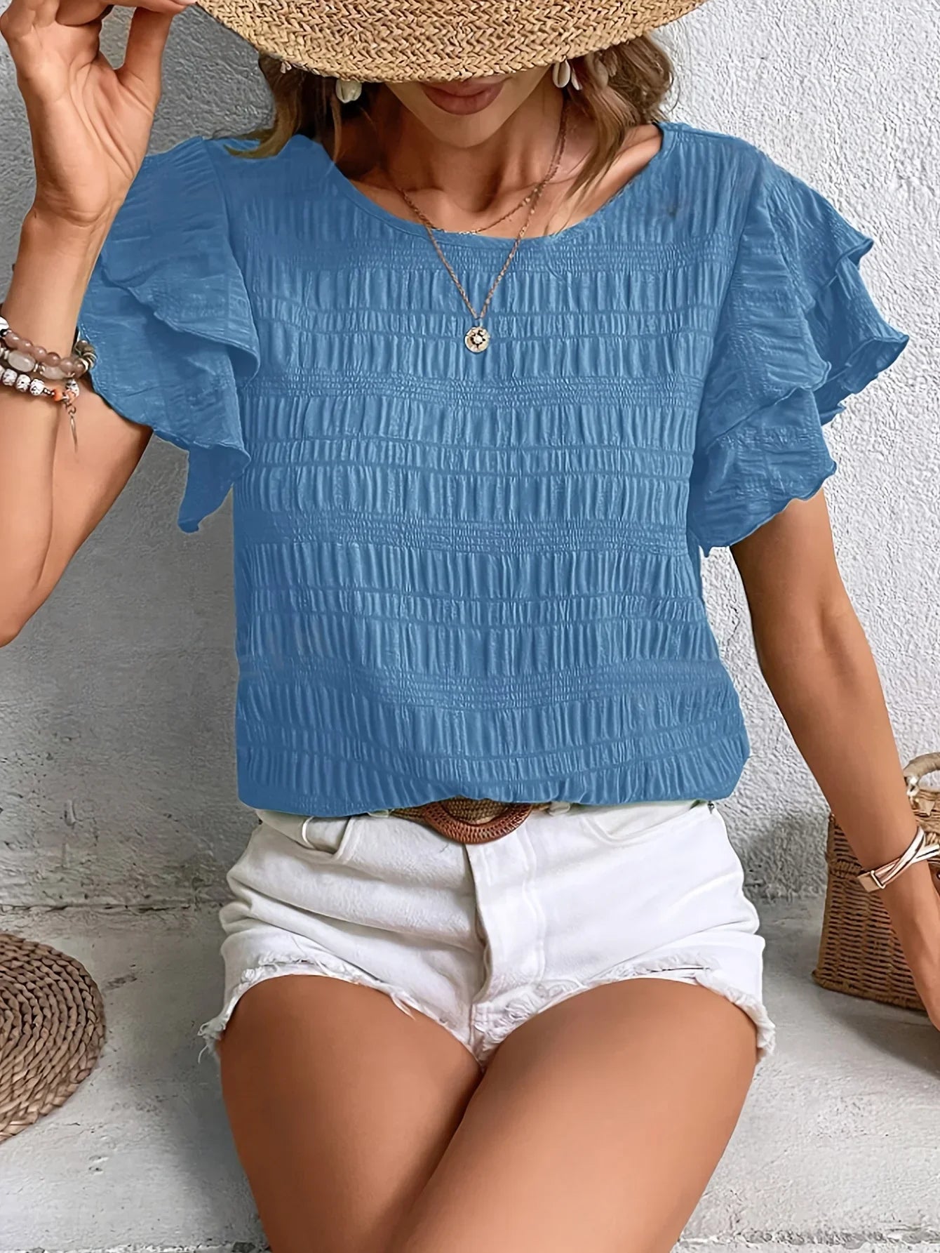 Isabella | Light & Airy Blouse with Fun Ruffles