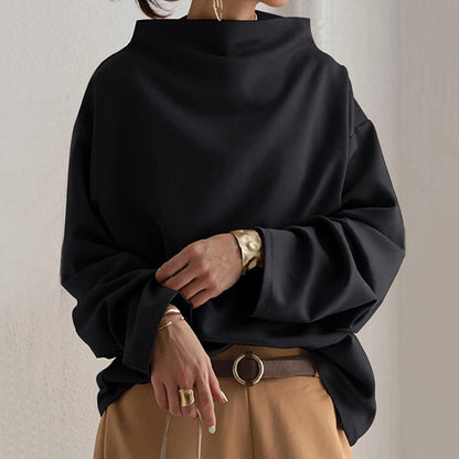 Colleen | High-Neck Plush Knit Top