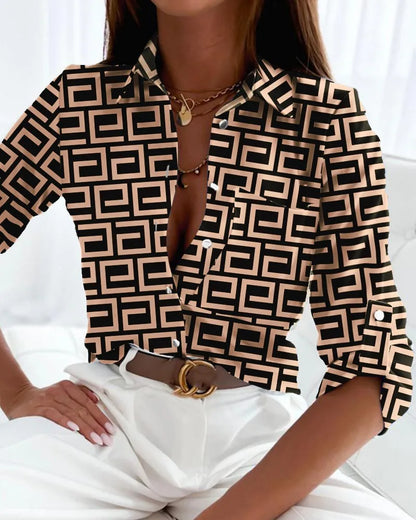 Stella | Refined Blouse with Artistic Print