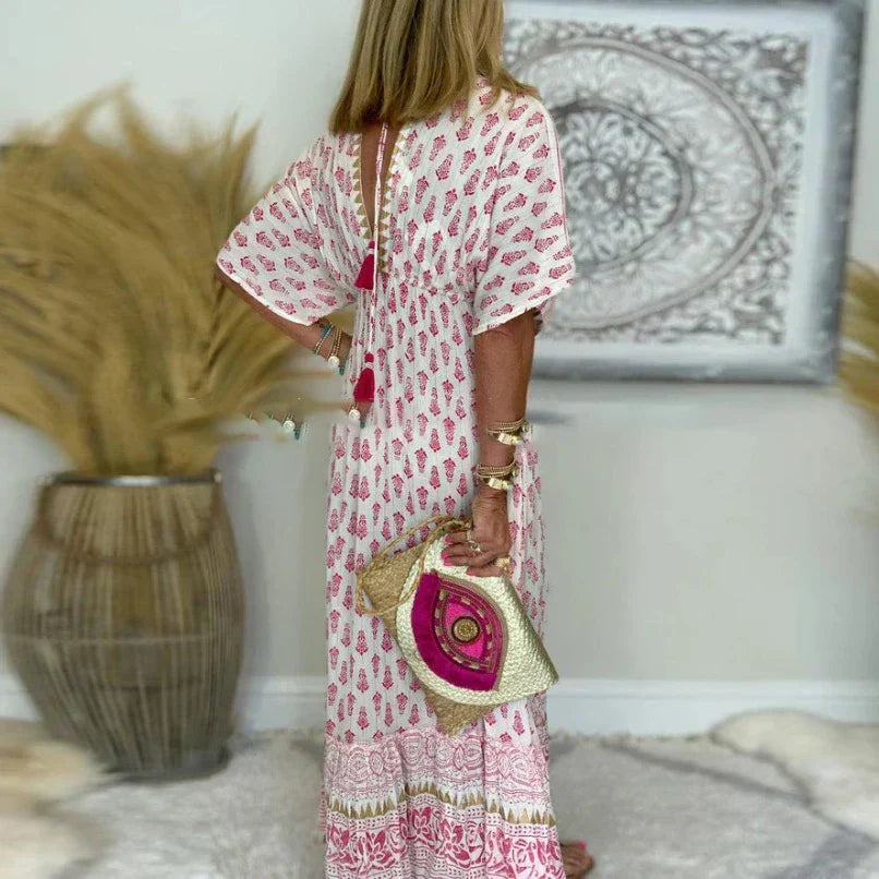 Nora | Bohemian Print Maxi Dress