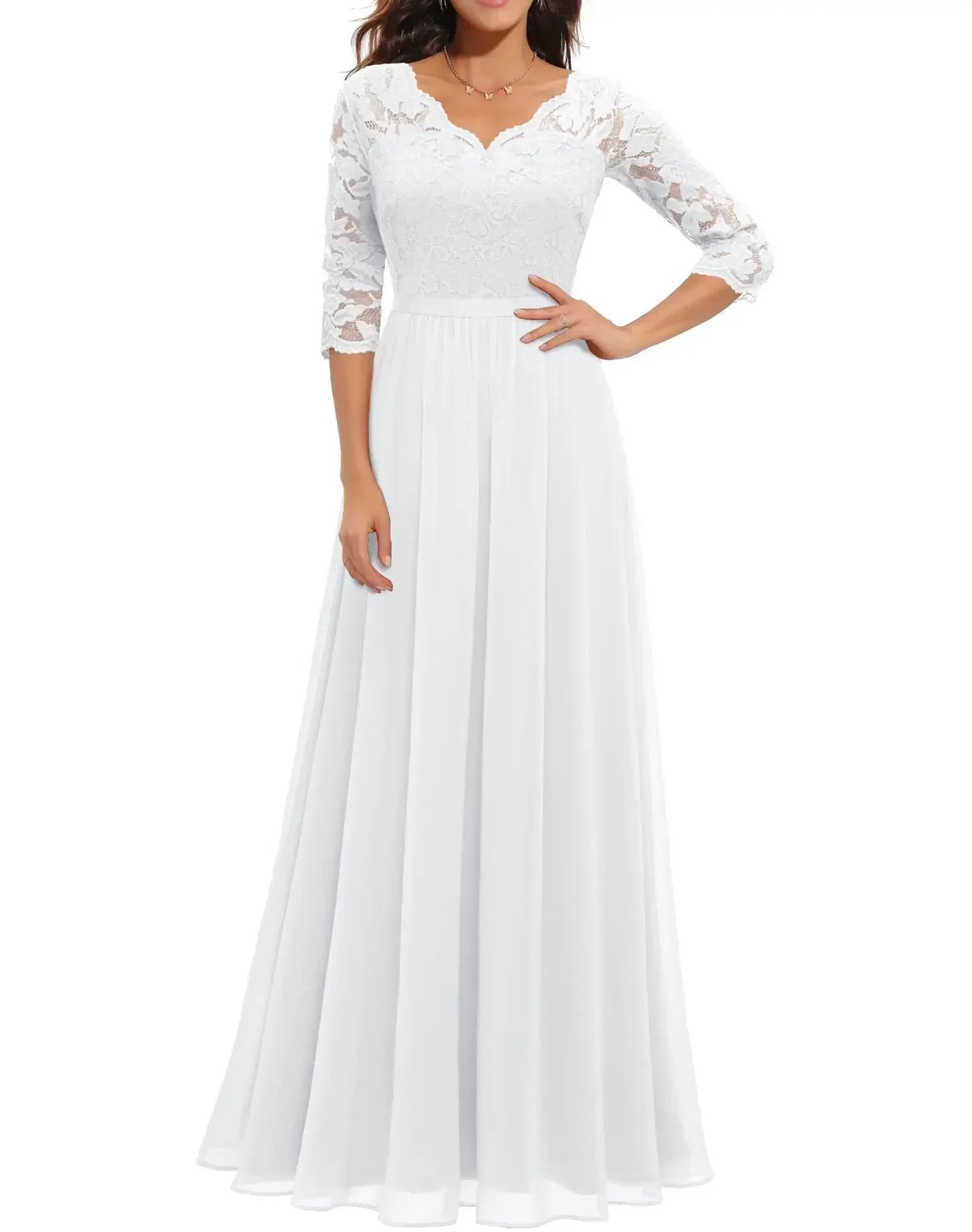 Danielle | Women’s Refined Lace Long Dress