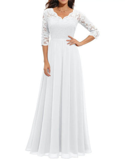 Danielle | Women’s Refined Lace Long Dress