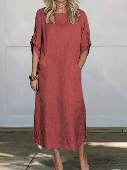 Adalynn | Women's A-Line Loose Fit Draped Dress Evening