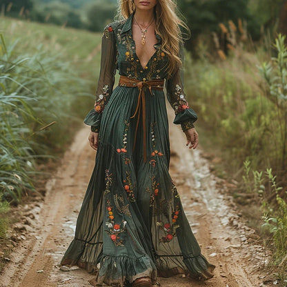 Madelyn | Bohemian Floral Maxi Dress