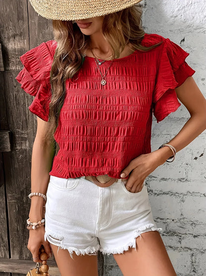 Isabella | Light & Airy Blouse with Fun Ruffles