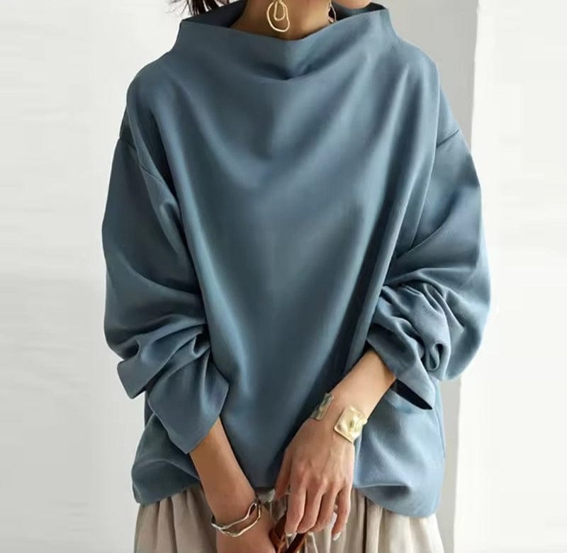 Colleen | High-Neck Plush Knit Top