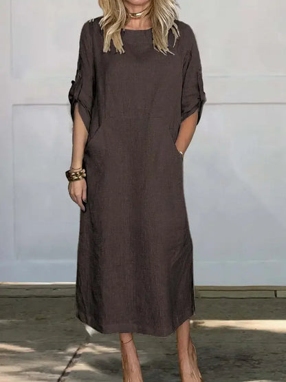 Adalynn | Women's A-Line Loose Fit Draped Dress Evening