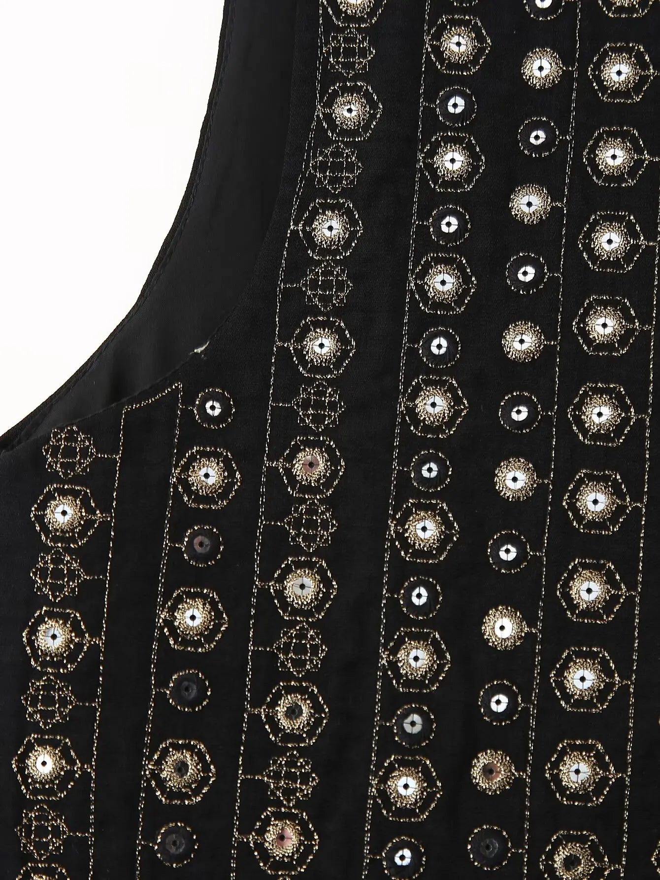 Christy | Sequin Pattern Boho Vest