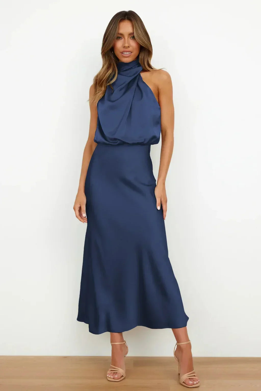 Lacey | Refined Halter Evening Dress