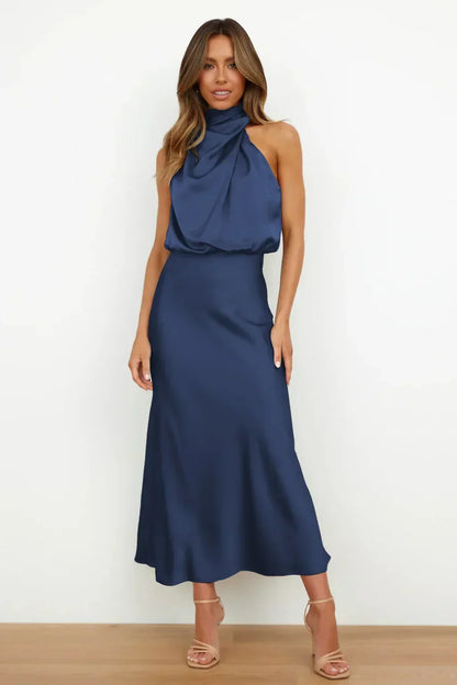 Lacey | Refined Halter Evening Dress