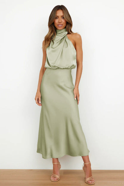 Lacey | Refined Halter Evening Dress