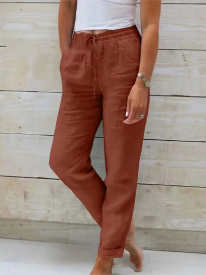 Shannon | Women's Drawstring Jogger Pants with Elastic Ankle Cuffs