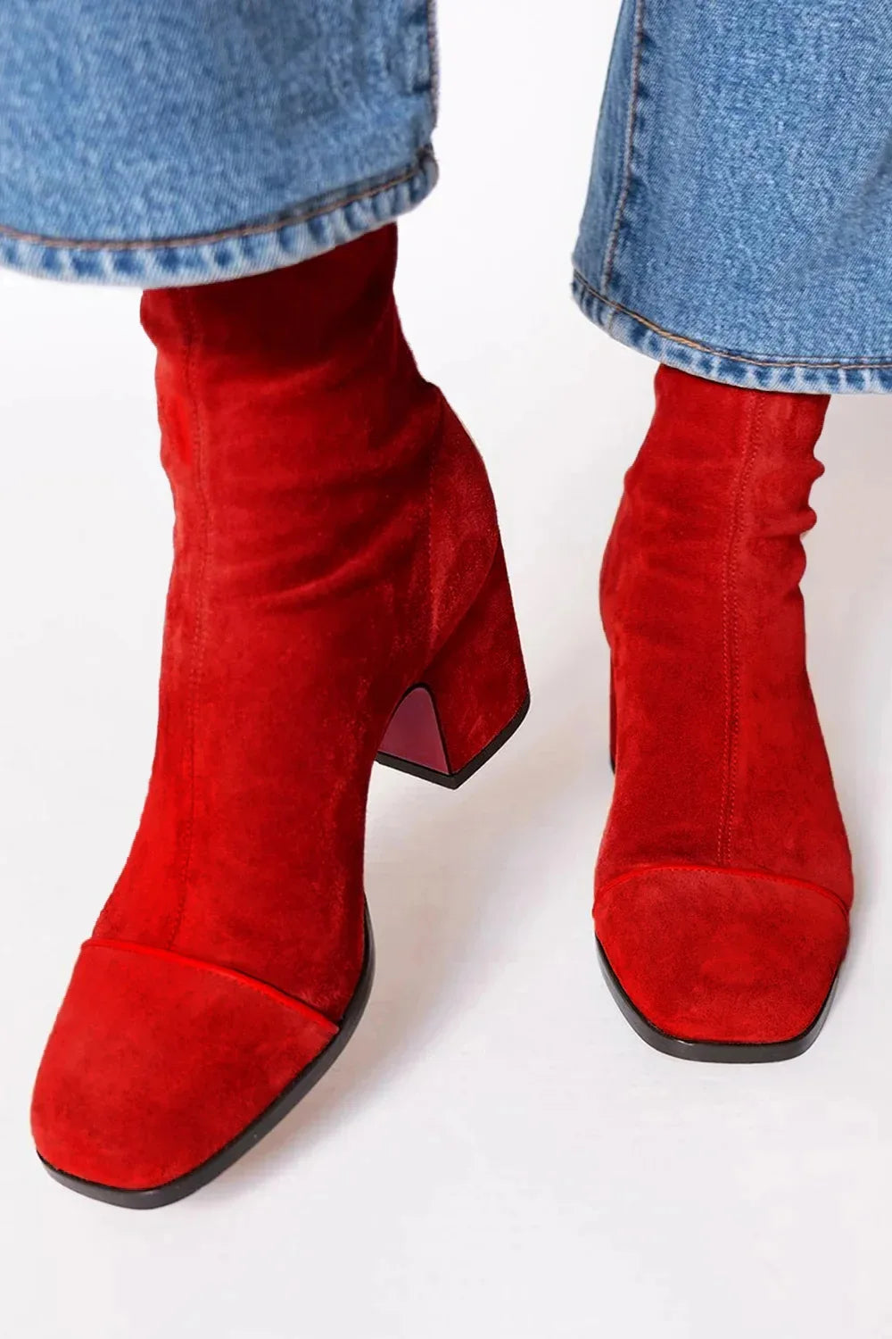 Brenda | Square toe heeled boots