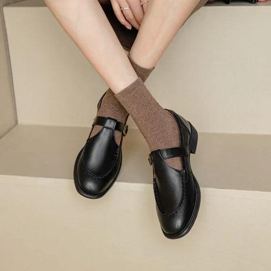 Hailey | Women's Vintage T-Strap Mary Jane Shoes Round Toe Low Heel