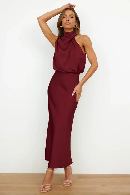 Lacey | Refined Halter Evening Dress